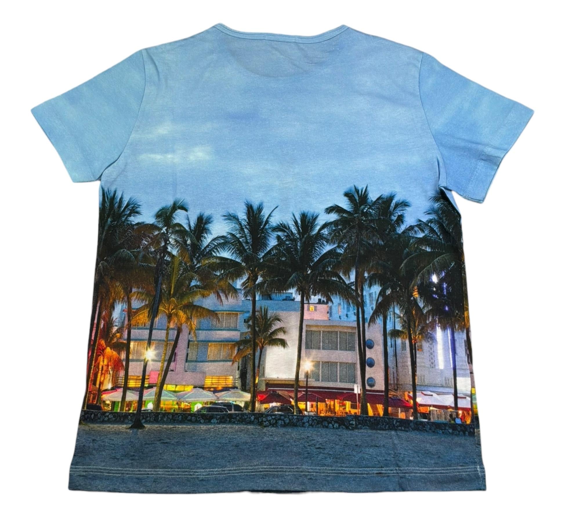 Monnalisa T-Shirt Girocollo Tinta Unita con Stampa per Bambino 259606 AZZURRO MONNALISA 