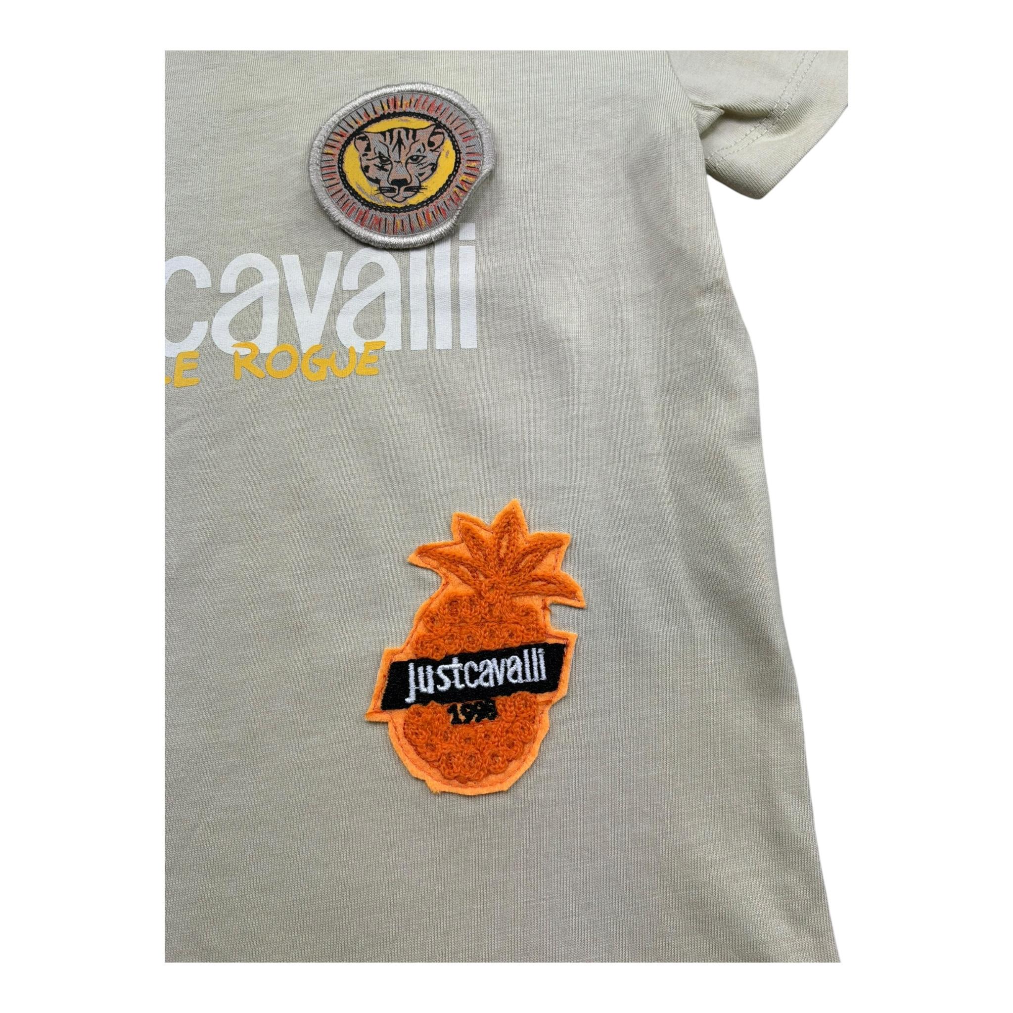 Just Cavalli T-Shirt Girocollo Tinta Unita con Logo per Neonato JIP26088TS BEIGE JUST CAVALLI 