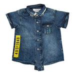 Cesare Paciotti Camicia tinta unita In Denim Blu per Neonato CMP1132B BLU CESARE PACIOTTI 