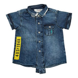 Cesare Paciotti Camicia tinta unita In Denim Blu per Neonato CMP1132B BLU CESARE PACIOTTI 