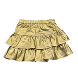 M+E' gonna tinta unita con balze Oro per Bambina UE1641J ORO M+E' 