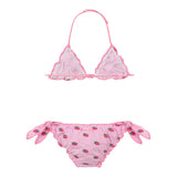 Saint Barth Costume 2 Pezzi Triangolo-Slip Tinta Unita Fantasia  per Bambina CRIS003 BIANCO/ROSA SAINT BARTH 