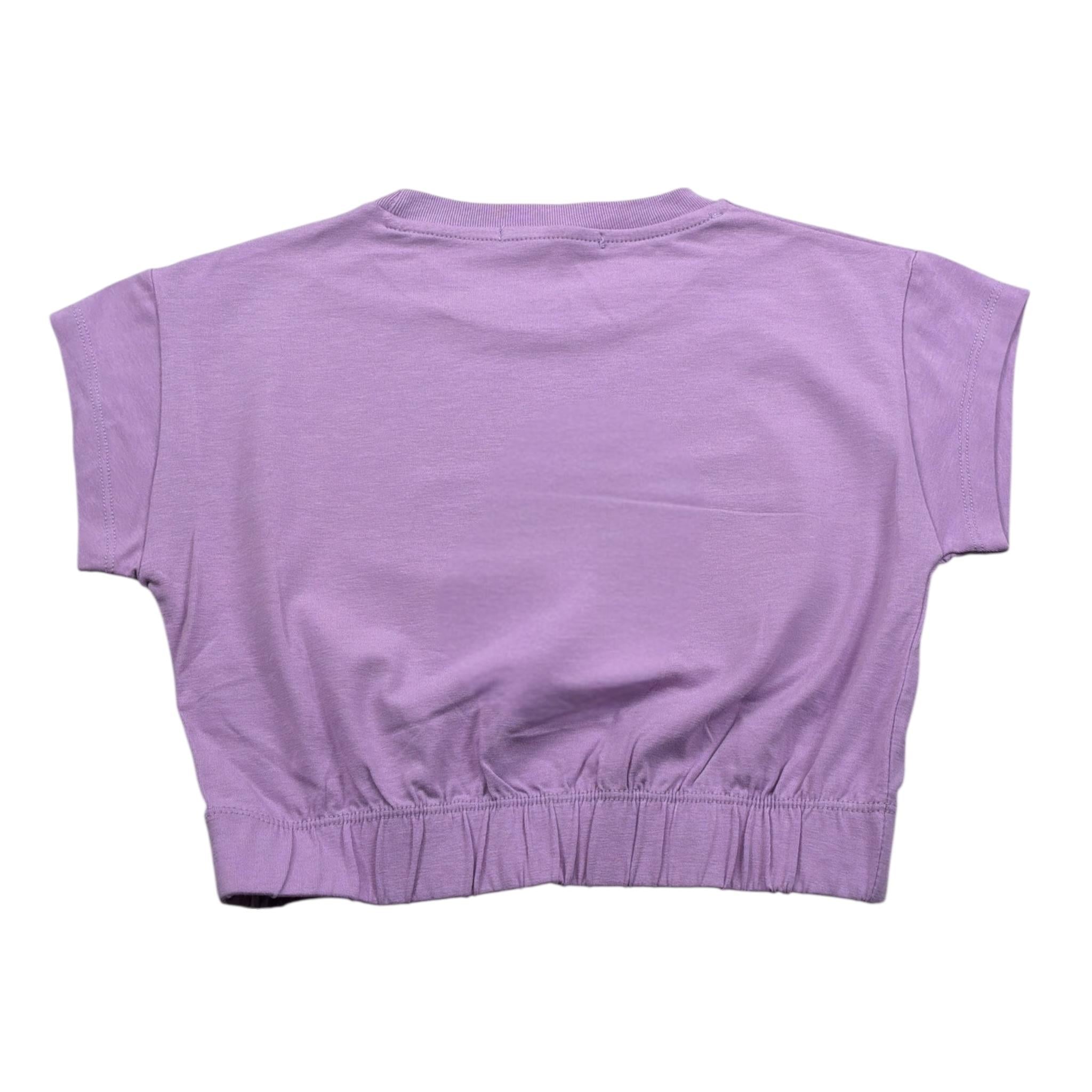 Hinnominate T-Shirt Girocollo tinta unita con Stampa Lilla per Bambina 3646M0114 LILLA HINNOMINATE 