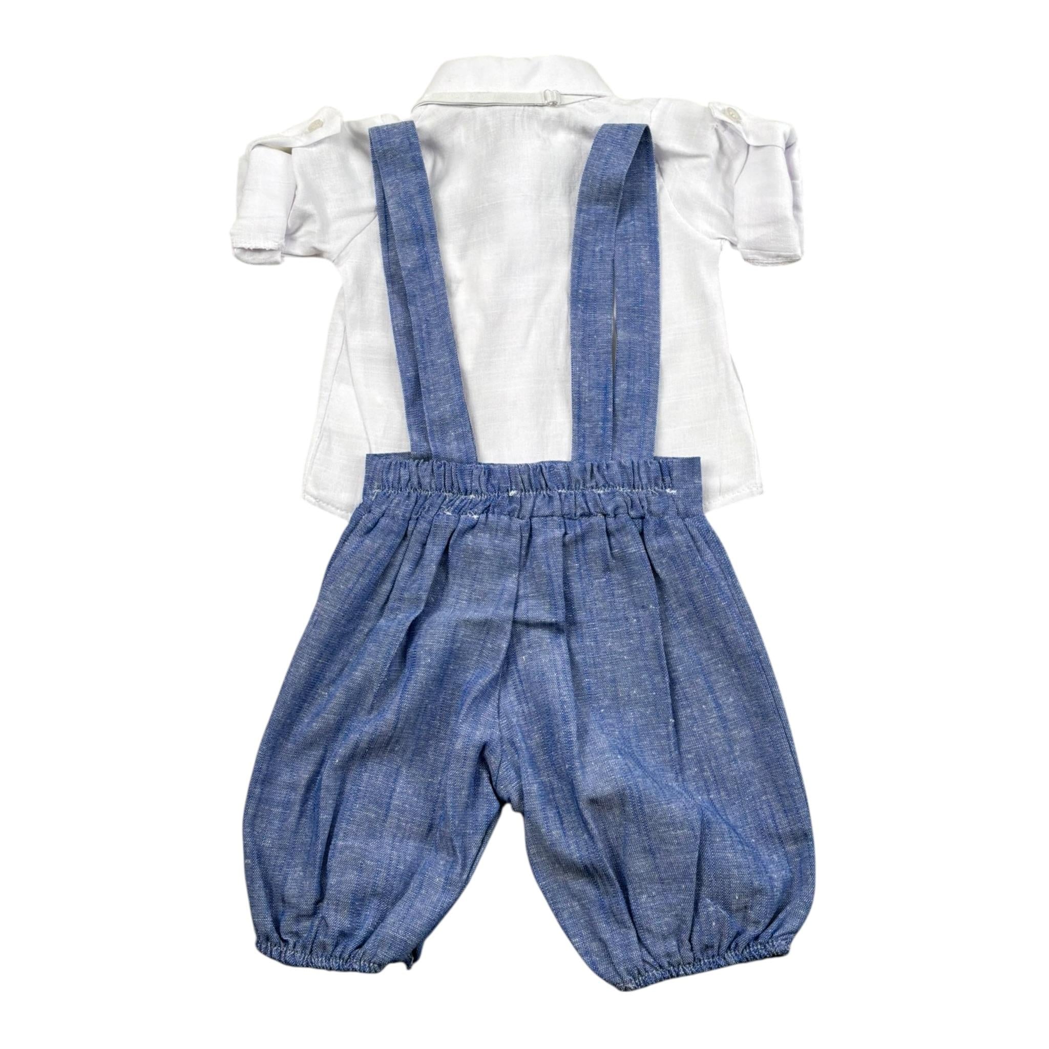 Jacques & Monique Completo 3 Pezzi Camicia-Papillion-Pantalone per Neonato 1151 BIANCO JACQUES & MONIQUE 