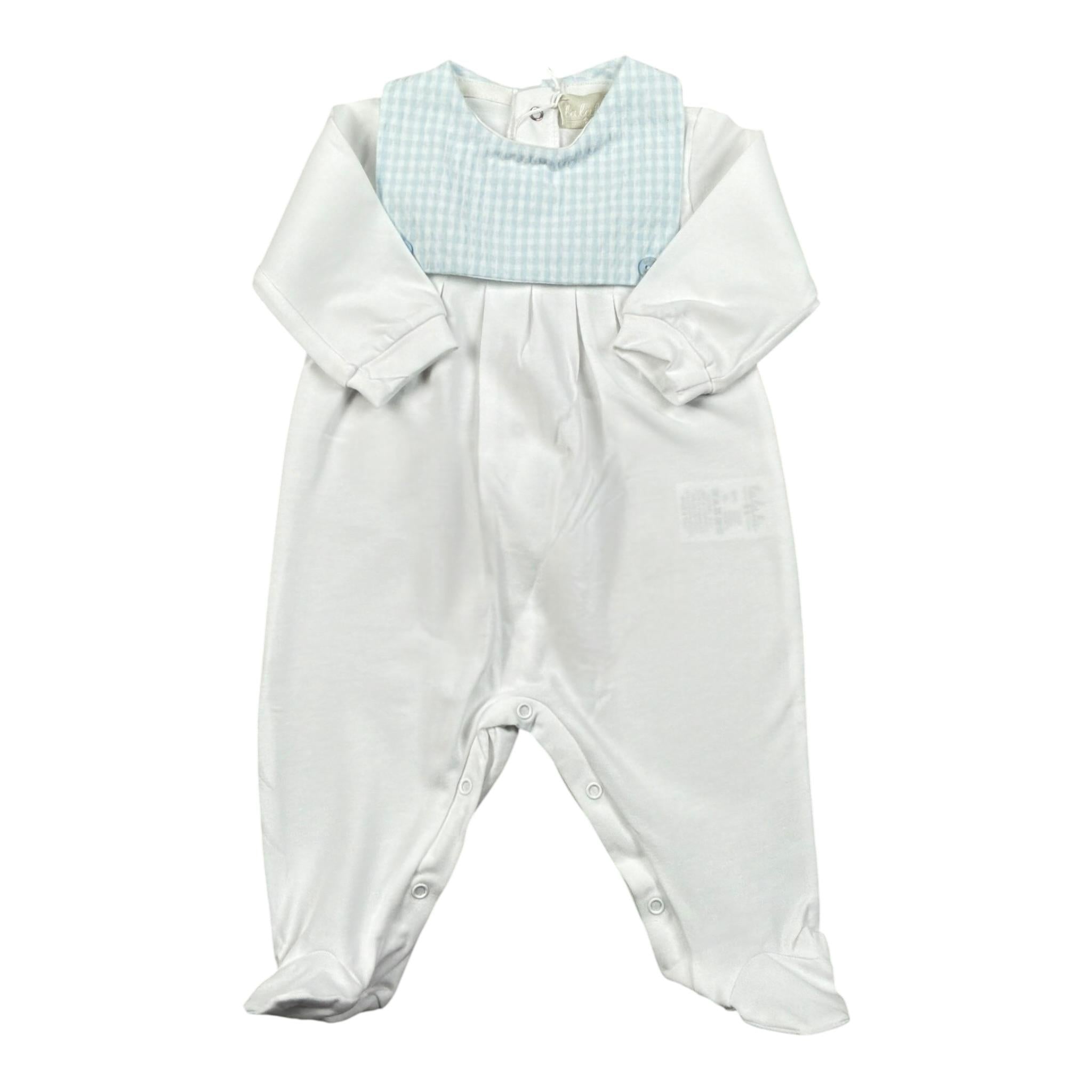Lalalu' Tutina tinta unita con Stampa Bianco per Neonato TJL1M BIANCO LALALU' 