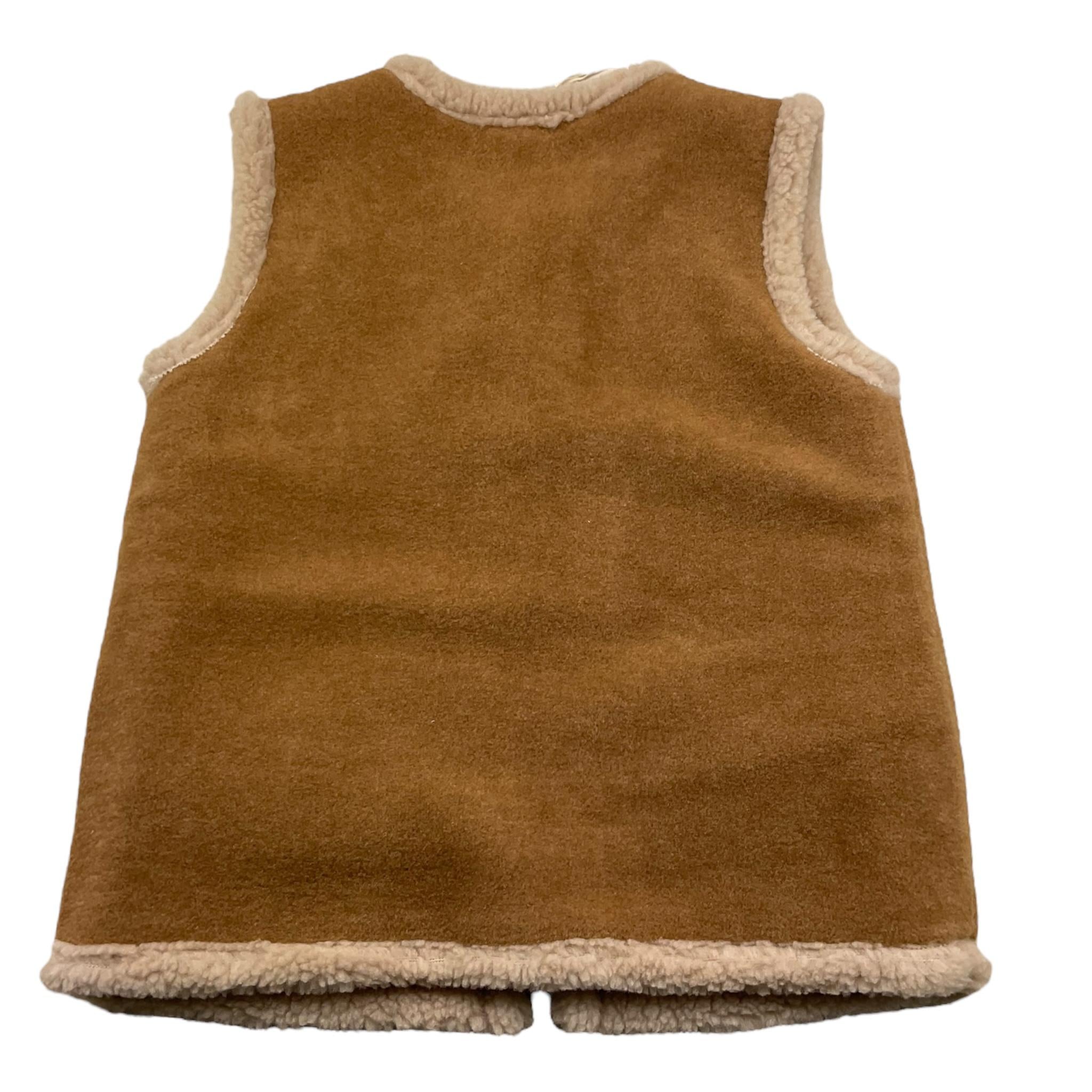 ZHOE & TOBIAH giubbino smanicato tinta unita con pelliccia Cammello per Bambina WWT10 CAMMELLO ZHOE & TOBIAH 