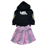 John Richmond Completo 2 Pezzi Felpa-Gonna Bicolore per Neonata RIP26058CF NERO/ROSA JOHN RICHMOND 