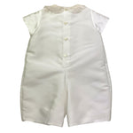 La Stupenderia Pagliaccetto Mezza Manica Tinta Unita con Colletto per Neonata CBPG41 BIANCO LA STUPENDERIA 