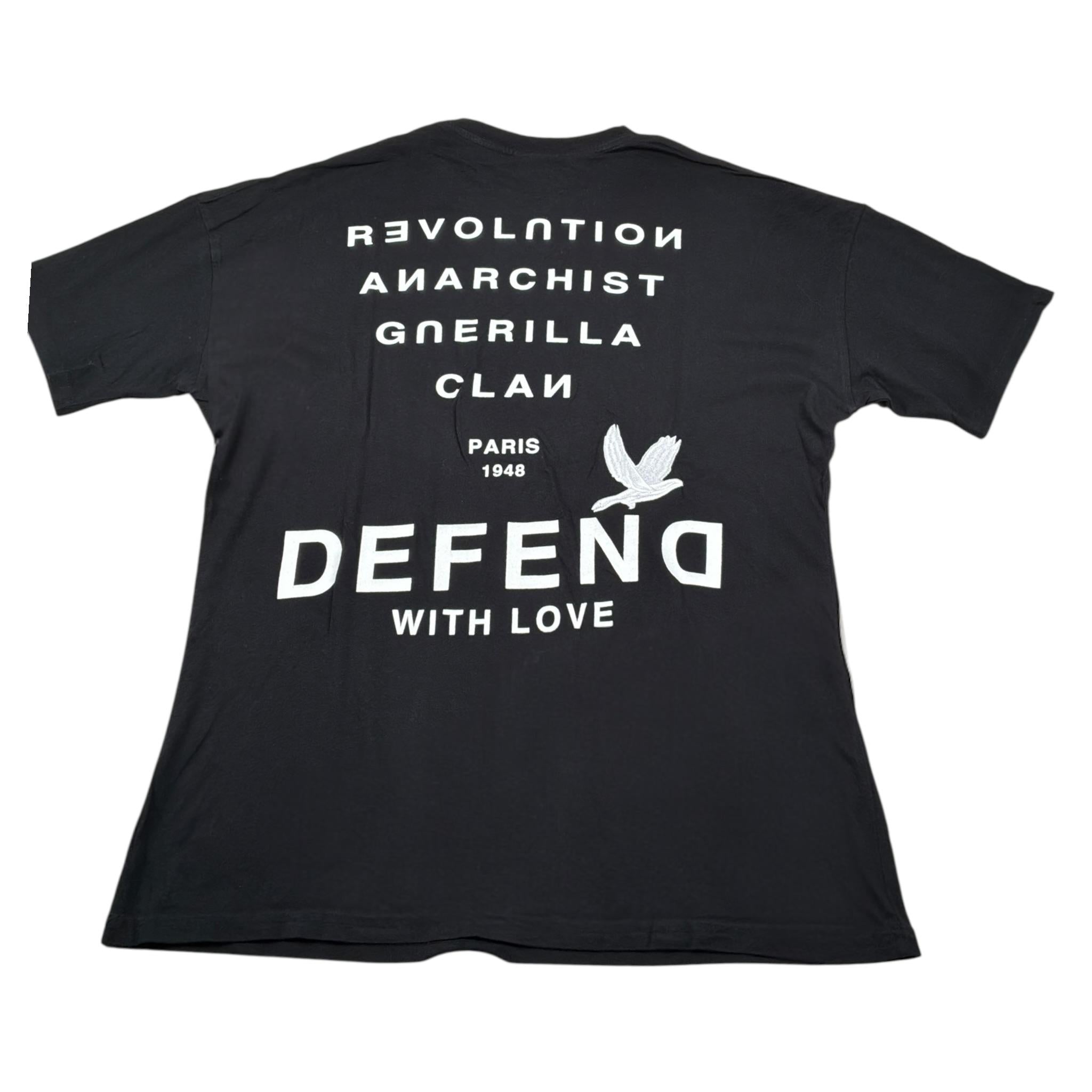 Defend T-Shirt Girocollo tinta unita con Stampa Nero per Bambino SI8SI NERO DEFEND 