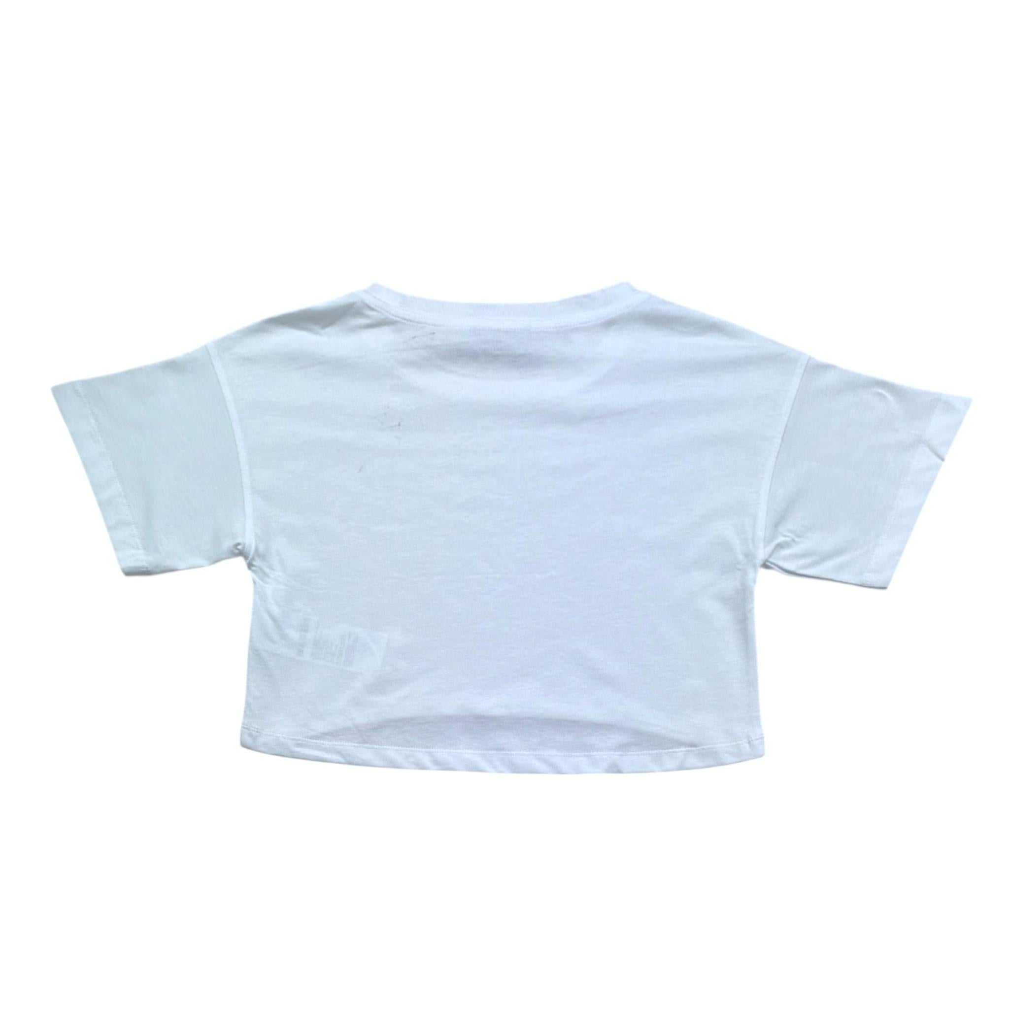 Moschino T-Shirt Girocollo Tinta Unita con Stampa per Bambina HDM070 BIANCO MOSCHINO 