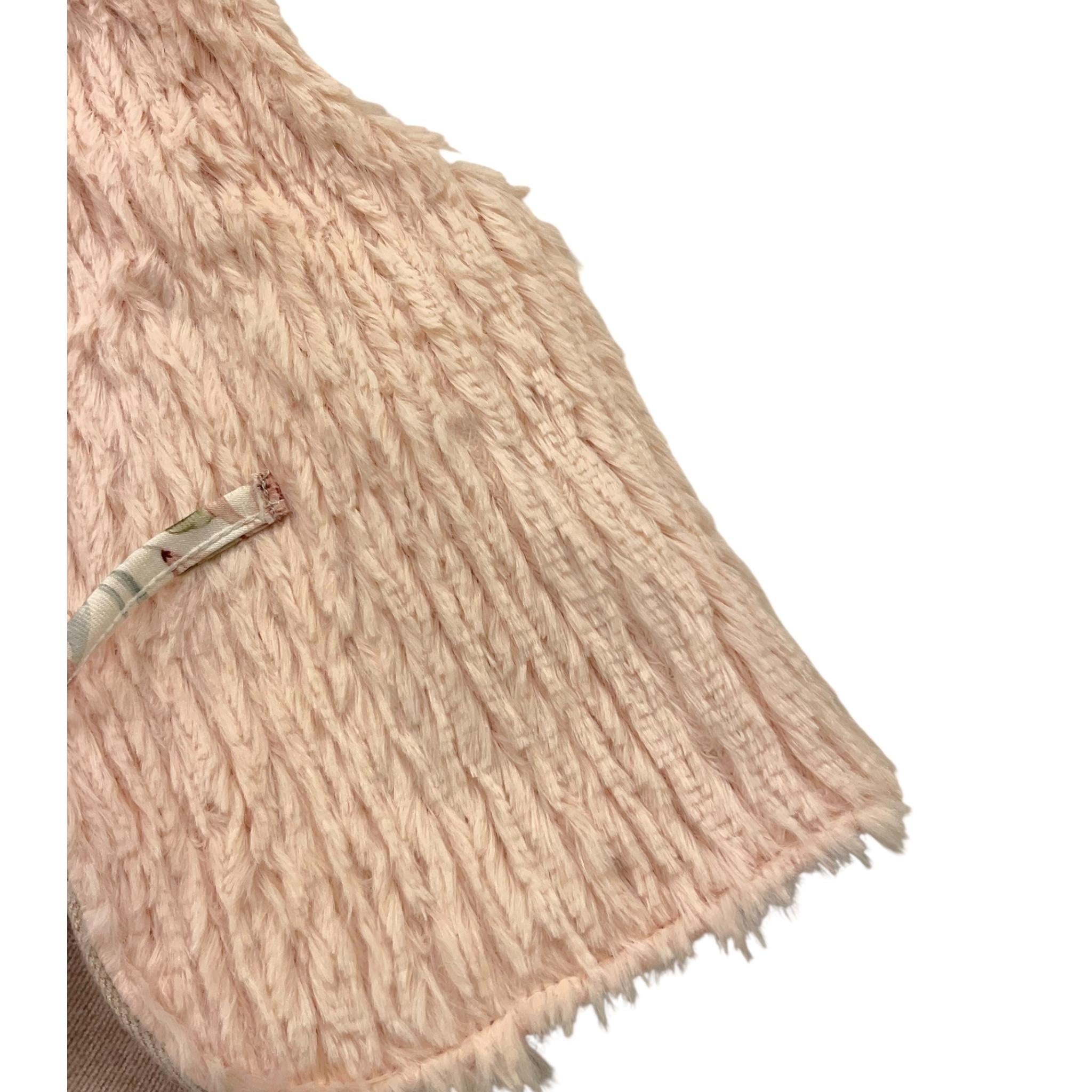 CALAMARO gilet tinta unita in pelliccia Rosa per Neonata 14017 ROSA CALAMARO 