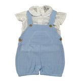 Babidu Completo 2 Pezzi Camicia-Salopette per Neonato 41457 BIANCO/AZZURRO BABIDU 