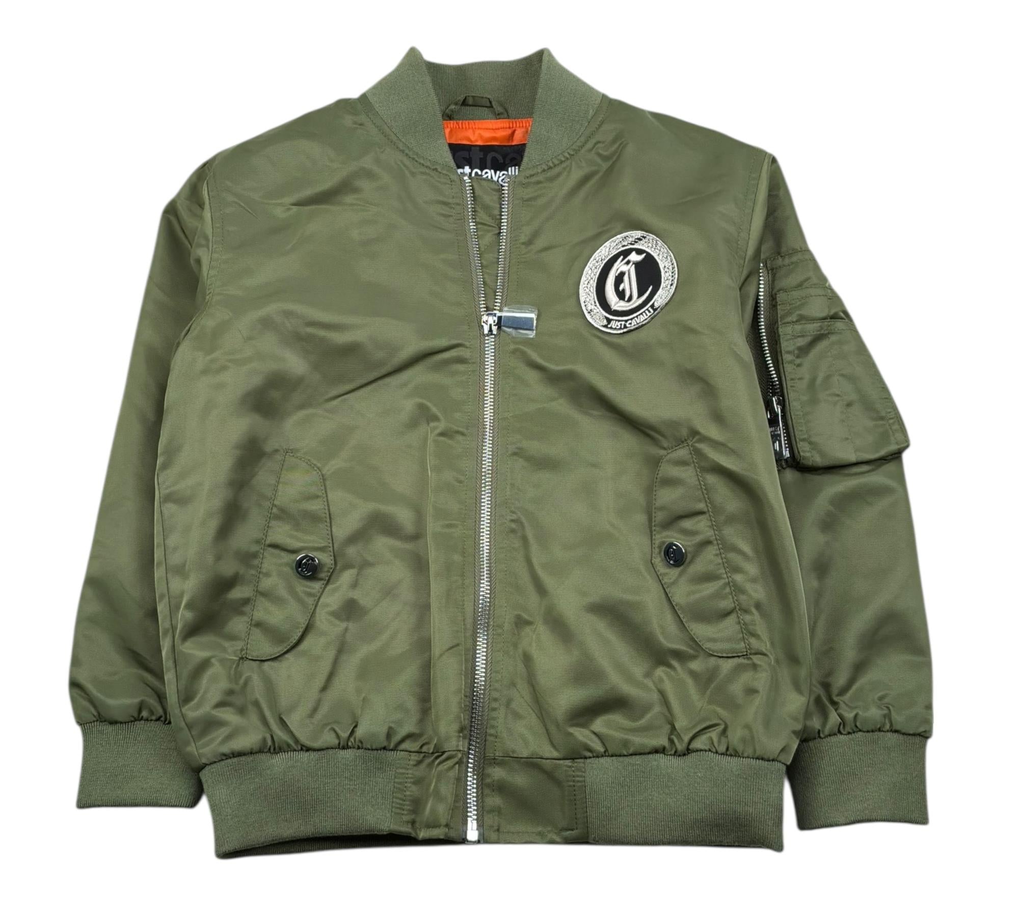 Just Cavalli Giubbino Tinta Unita con Zip per Bambino JBP26105GB VERDE JUST CAVALLI 