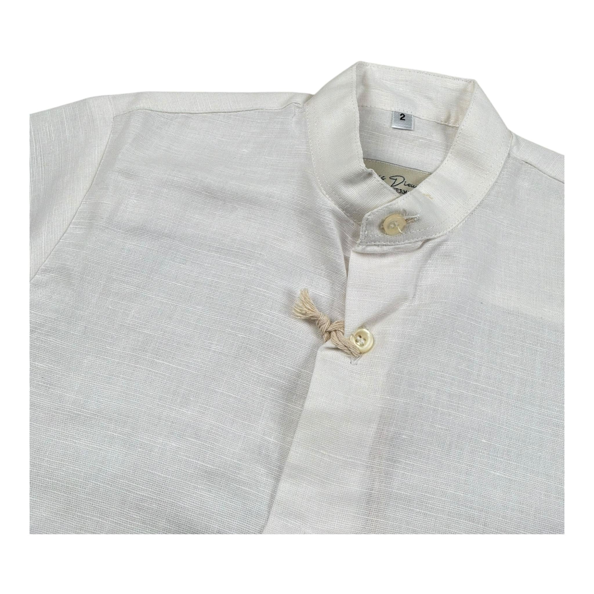 Louis Dieudonne' Camicia Mezza Manica Tinta Unita per Neonato LD03N PANNA LOUIS DIEUDONNE' 