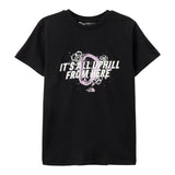 The North Face T-Shirt tinta unita Girocollo con Stampa Nero per Bambina NF0A8AXF NERO THE NORTH FACE 