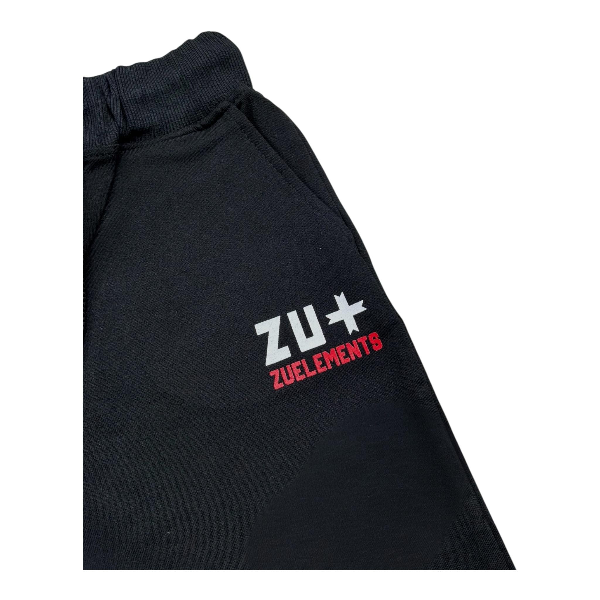 Zu+Elements Bermuda Tinta Unita con Stampe per Bambino ZU317 NERO ZU+ELEMENTS 