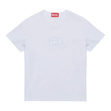Diesel T-Shirt Girocollo Tinta Unita con Logo per Bambina J02036 BIANCO DIESEL 