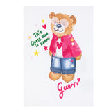 Guess T-Shirt Girocollo Tinta Unita con Stampa per Neonata K5RI12K6YW4XX BIANCO GUESS 