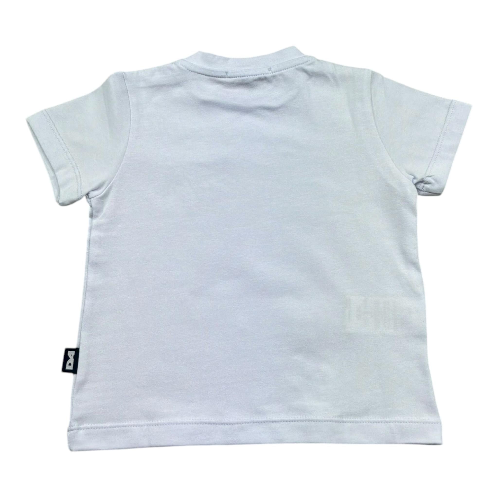 Daniele Alessandrini T-Shirt Girocollo Tinta Unita con Stampa per Neonato 1296M00227 BIANCO DANIELE ALESSANDRINI 