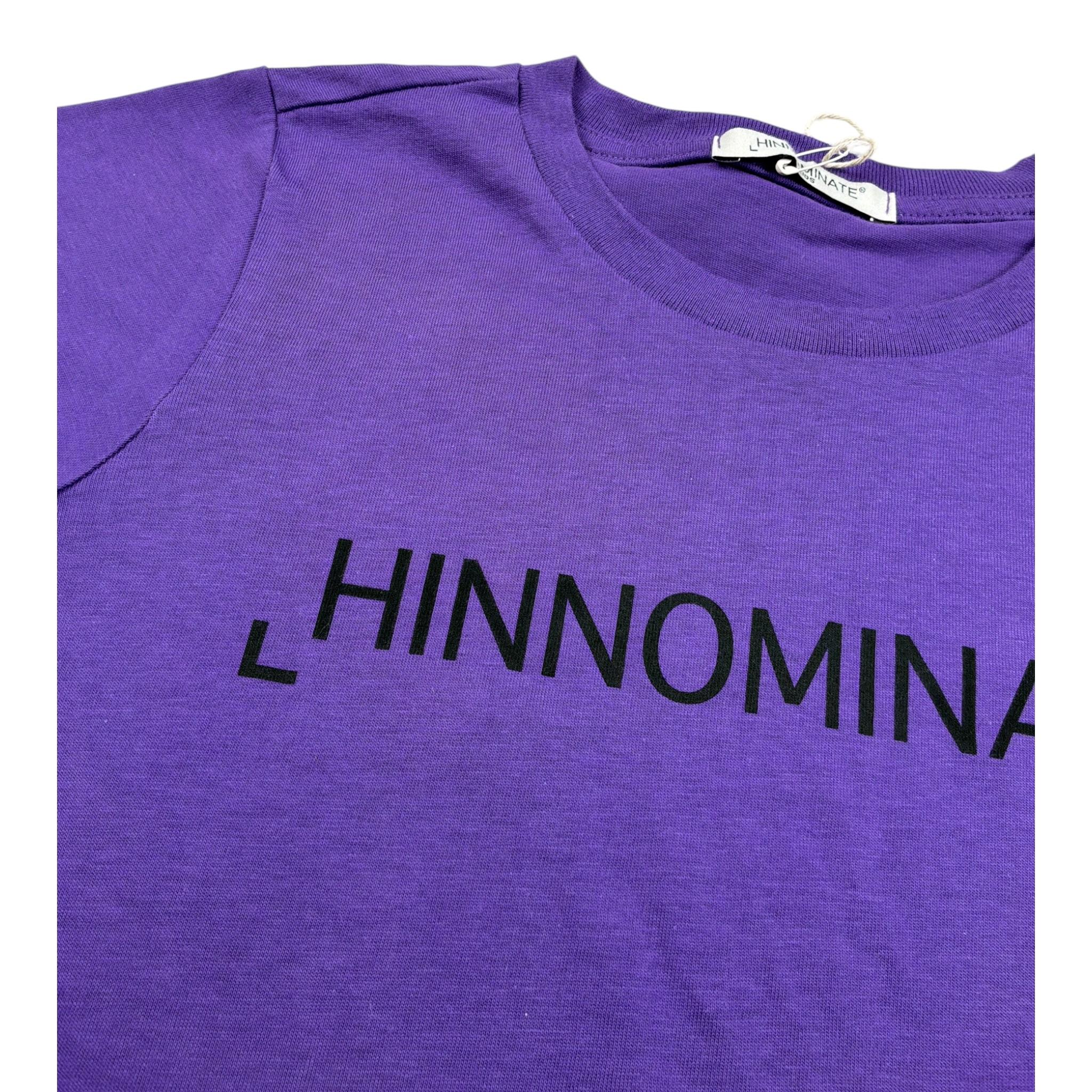 Hinnominate T-Shirt Girocollo tinta unita con Stampa Viola per Bambina 3642M0229 VIOLA HINNOMINATE 