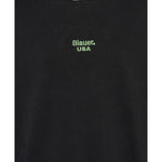 Blauer Felpa Tinta Unita con Stampa E Cappuccio per Neonato 25SBLKF08561 NERO BLAUER 