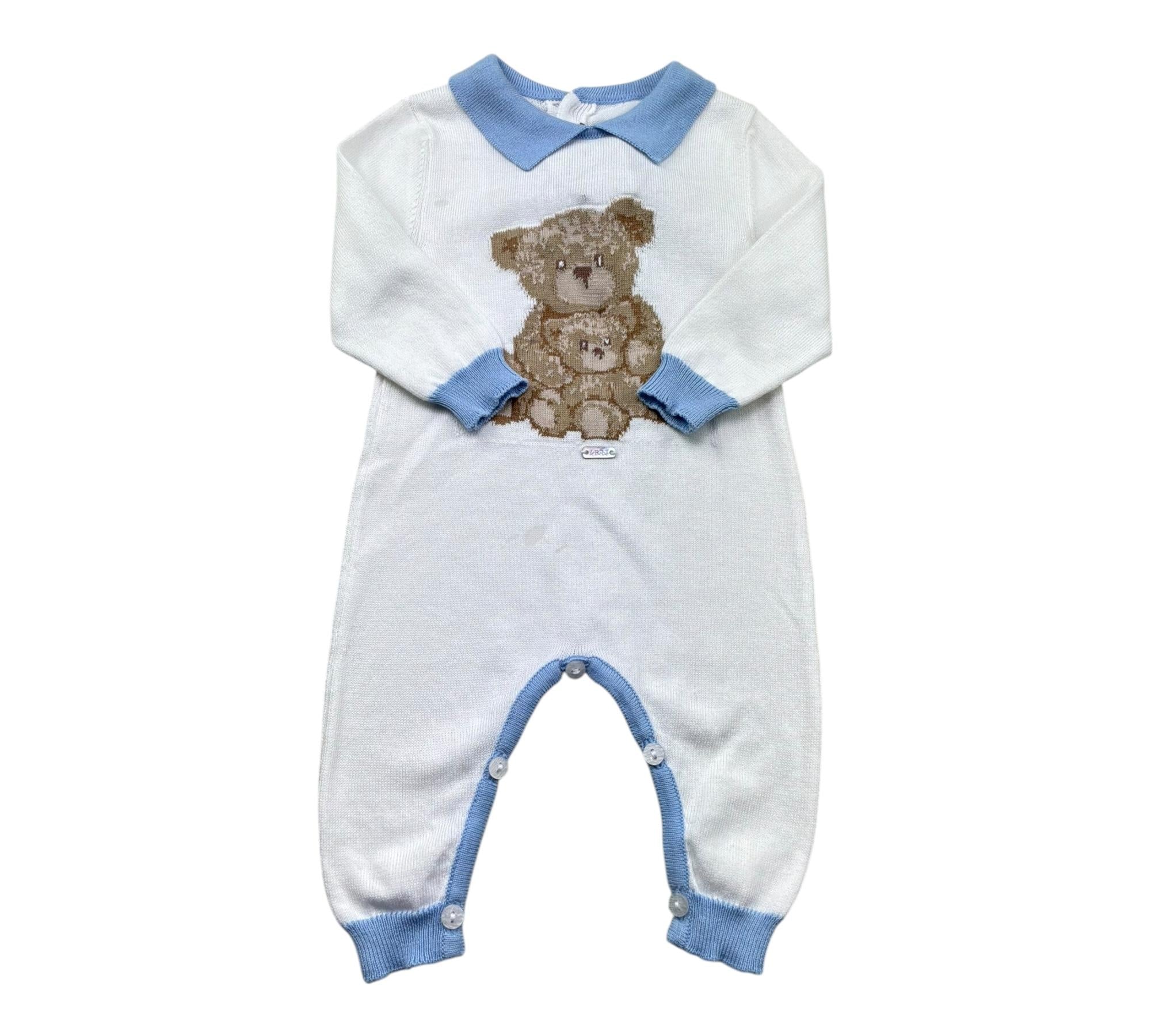 Le Bebe Tutina Manica Lunga Tinta Unita con Ricami per Neonato LBB5317 BIANCO LE BEBE 
