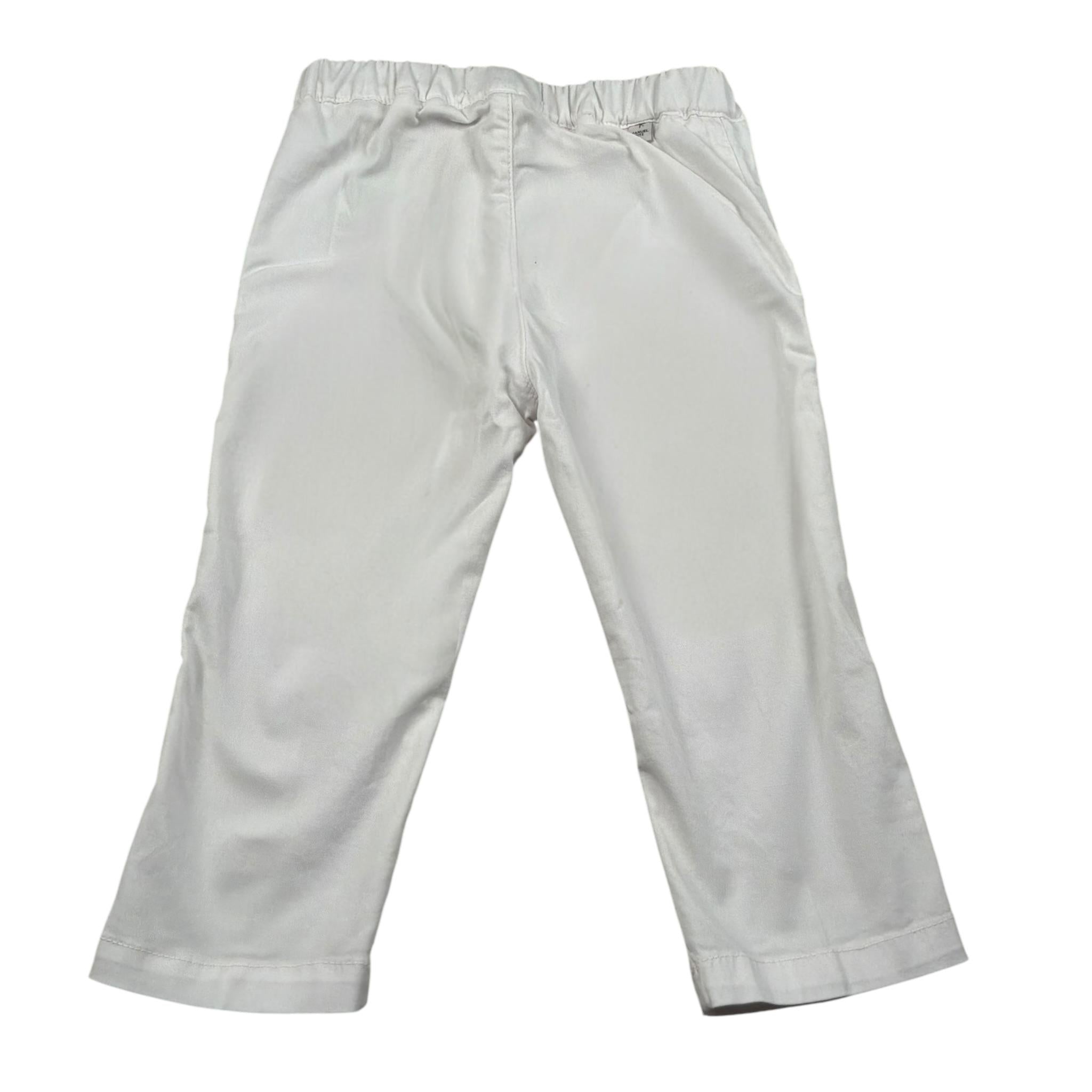 Manuel Ritz Pantalone Tinta Unita con Elastico In Vita per Bambino MR3013XX BIANCO MANUEL RITZ 