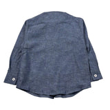 Manuel Ritz Camicia Manica Lunga tinta unita Collo Coreano Blu per Neonato MR2493 BLU MANUEL RITZ 