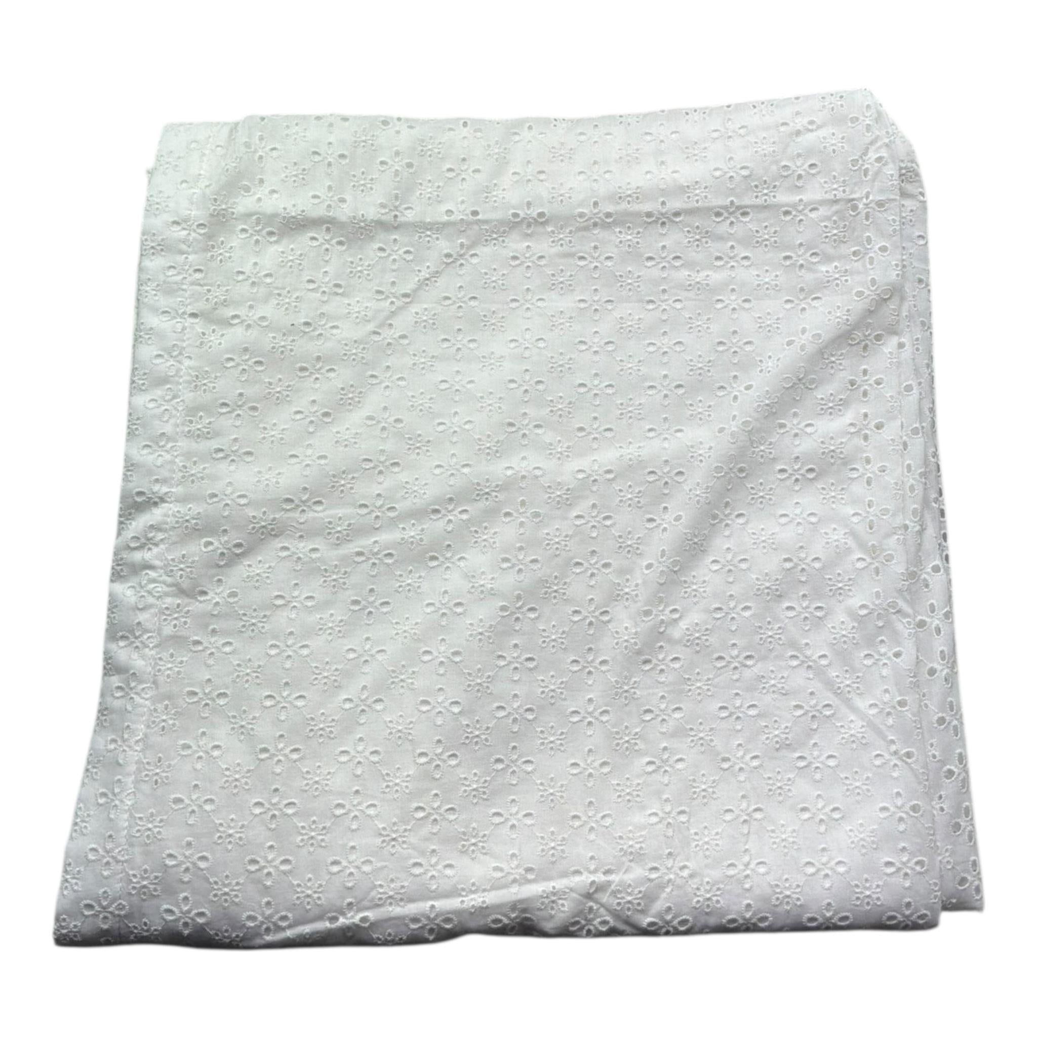 Saint Barth Coperta Tinta Unita Traforata per Bambina 00238LL BIANCO SAINT BARTH 