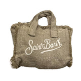 Saint Barth Ciondolo Mini Borsa Tinta Unita con Logo per Bambina KEYB004 BEIGE SAINT BARTH 