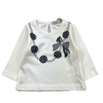 EMC shirt gircollo tinta unita con stampa Bianco per Neonata BX2284 BIANCO EMC 