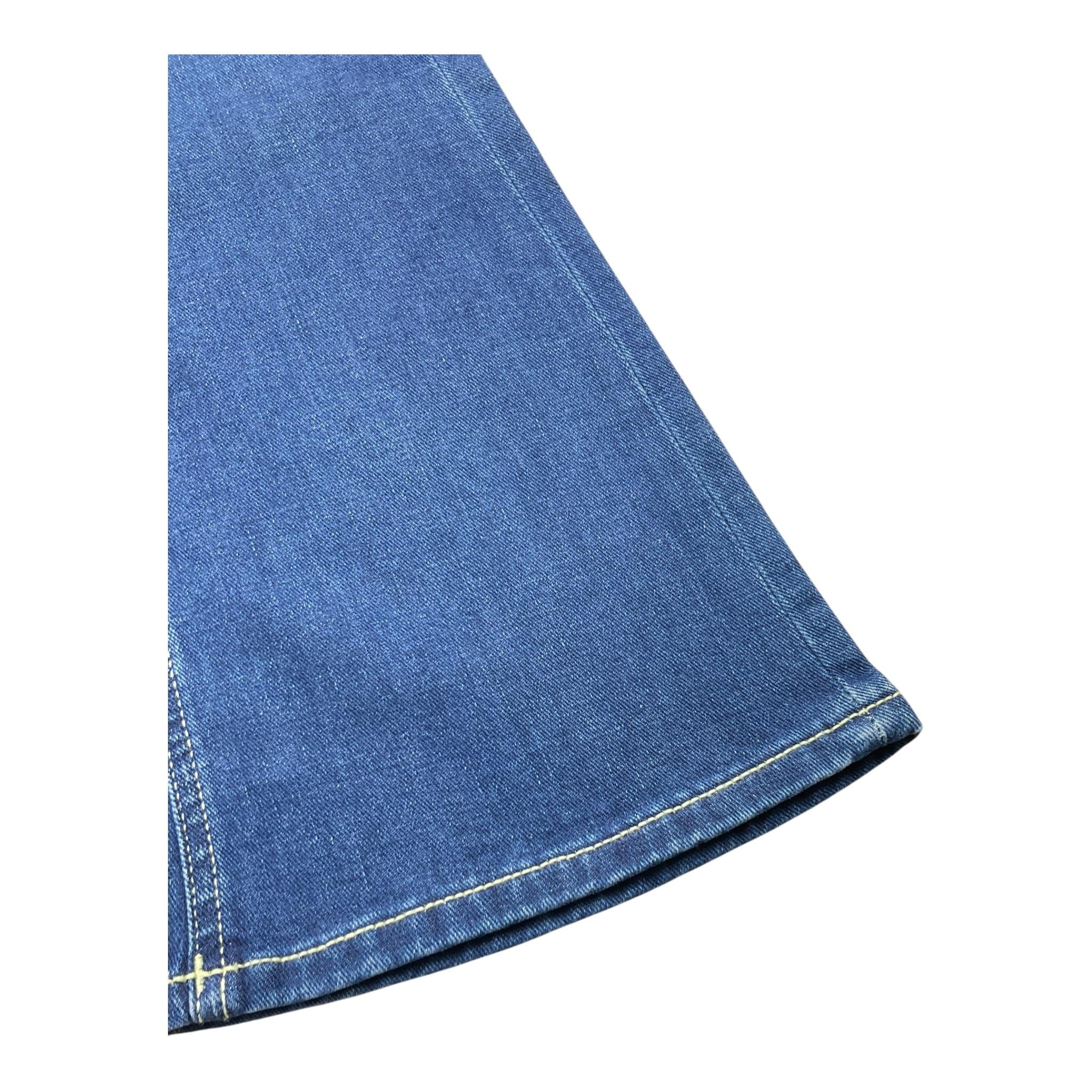 Dondup Jeans Tinta Unita Modello A Zampa per Bambina DFPA234C BLU DONDUP 