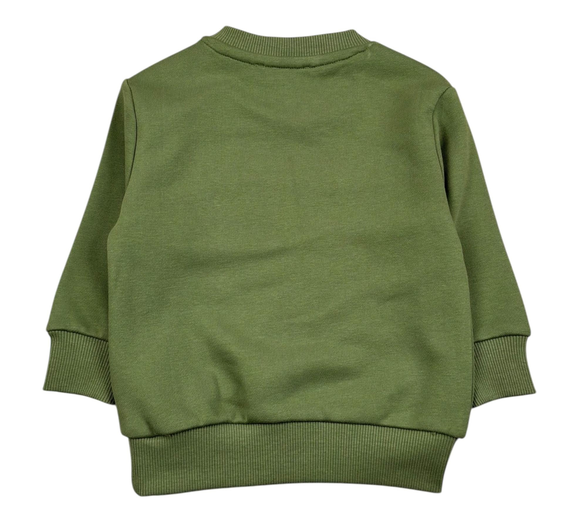 John Richmond Felpa Chiusa Girocollo Tinta Unita con Logo per Neonato RIP26014FE VERDE JOHN RICHMOND 