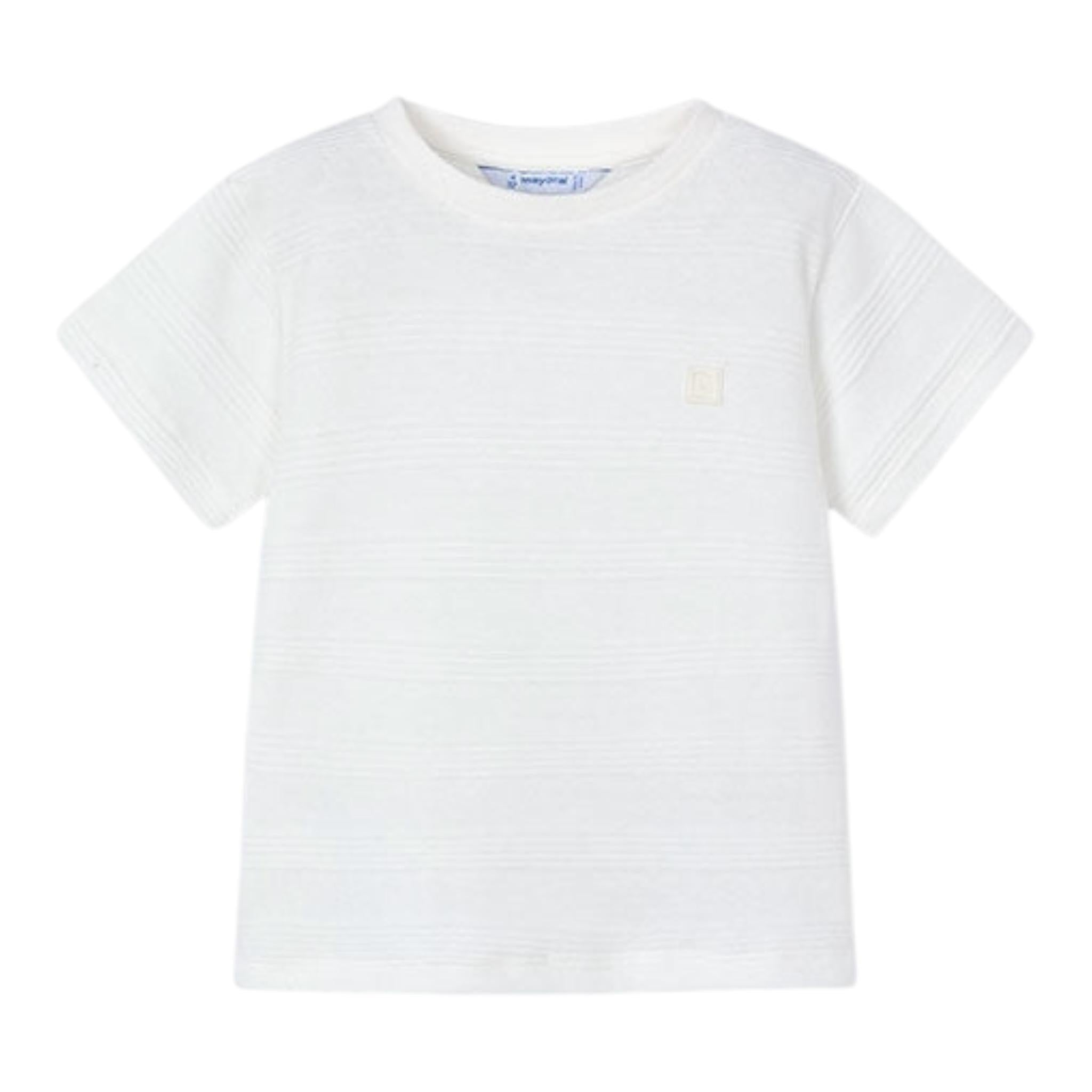 Mayoral T-Shirt In Maglia Girocollo Tinta Unita per Bambino 3028 BIANCO MAYORAL 