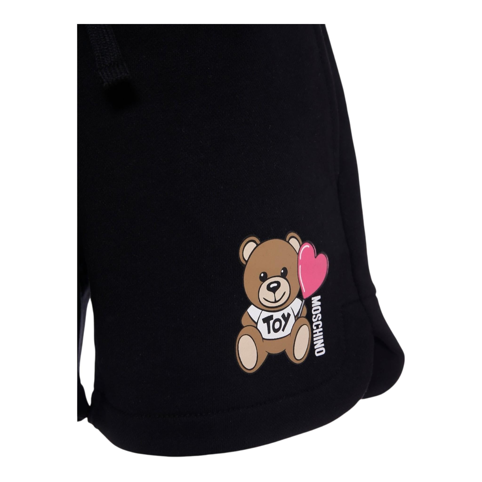 Moschino Short Tuta Tinta Unita con Loog per Bambina HDQ01MX NERO MOSCHINO 