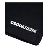 Dsquared2 Bermuda In Tuta Tinta Unita con Stampa per Bambino DQ2738XXX NERO DSQUARED2 