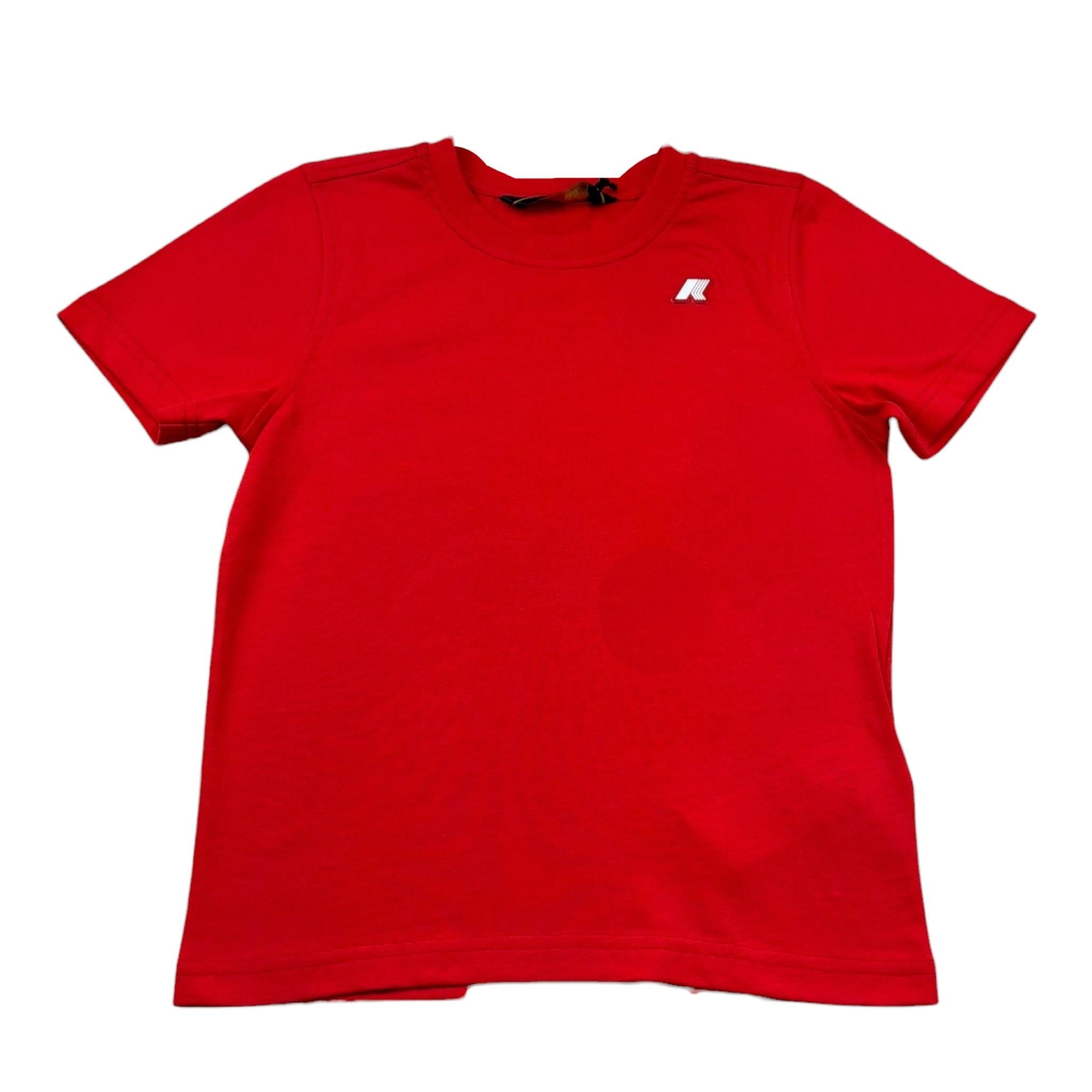 K-Way T-Shirt Girocollo Tinta Unita con Stampa per Bambino K21457W ROSSO K-WAY 