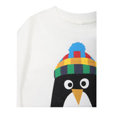 STELLA McCARTNEY shirt girocollo tinta unita con stampa pinguino Bianco per Neonato TT8610 BIANCO STELLA McCARTNEY 