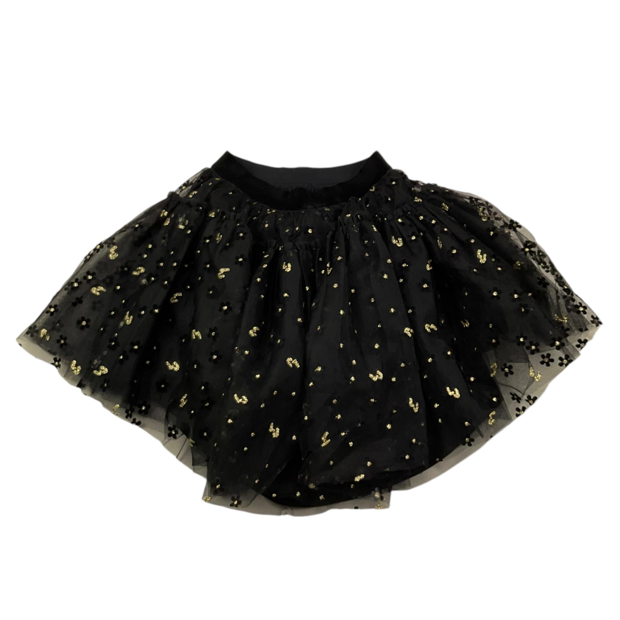 LIU JO gonna tinta unita fantasia floreale Nero per Bambina KF4104 NERO LIU JO 