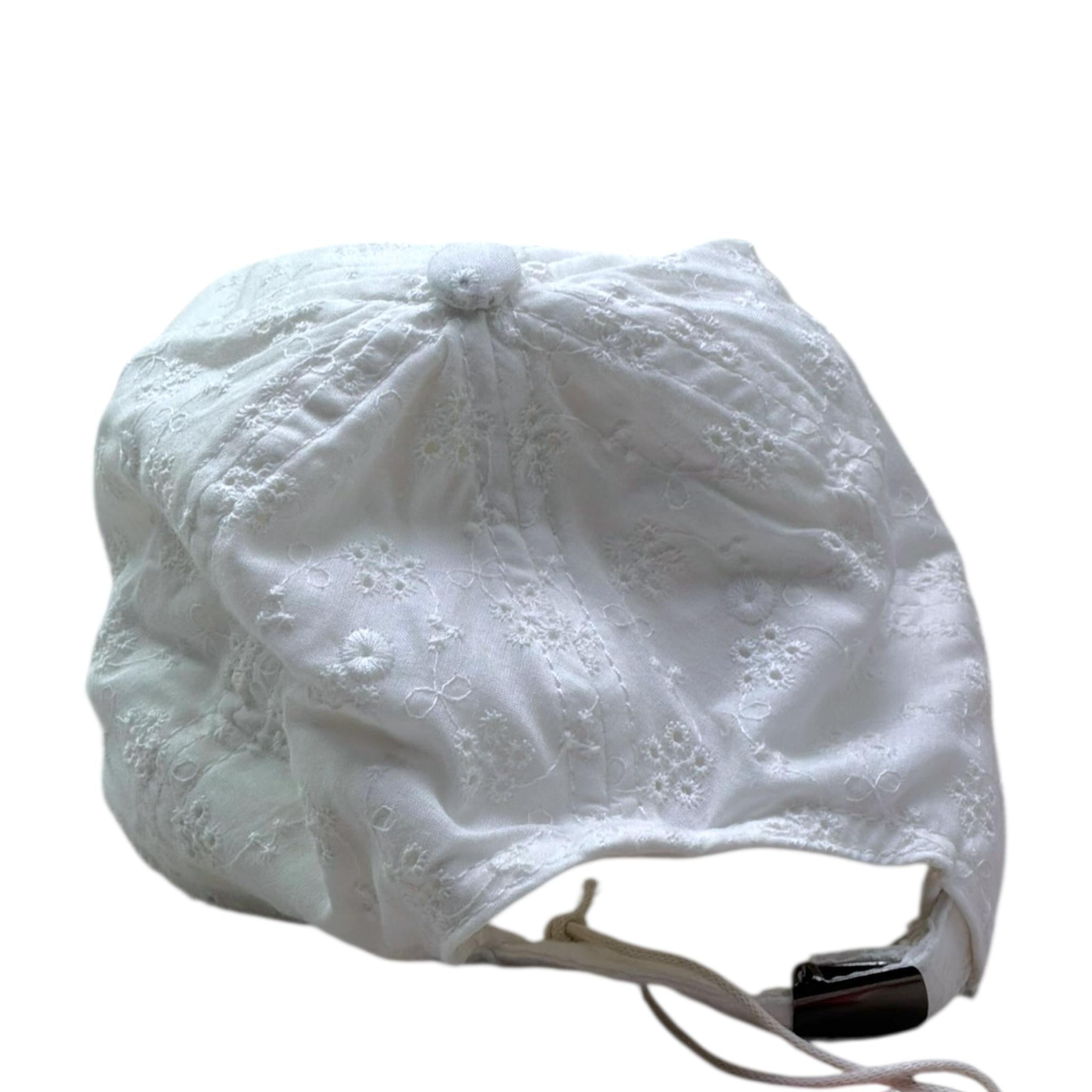 Saint Barth Cappello Modello Berretto Tinta Unita con Stampa per Bambina 00238L BIANCO SAINT BARTH 