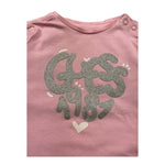 Guess Shirt Girocollo Tinta Unita con Logo per Neonata A5RI01K6YW4 ROSA GUESS 