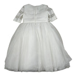 Raffaella Abito Cerimonia Tinta Unita Mezza Manica per Bambina CALLAS BIANCO RAFFAELLA 