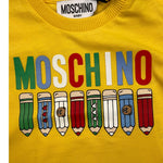 MOSCHINO t-shirt girocollo tinta unita con stampa Giallo per Neonato MWM047 GIALLO MOSCHINO 