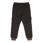 MOSCHINO pantalone tuta tinta unita con stampe logo Marrone per Bambino HUP07R MARRONE MOSCHINO 