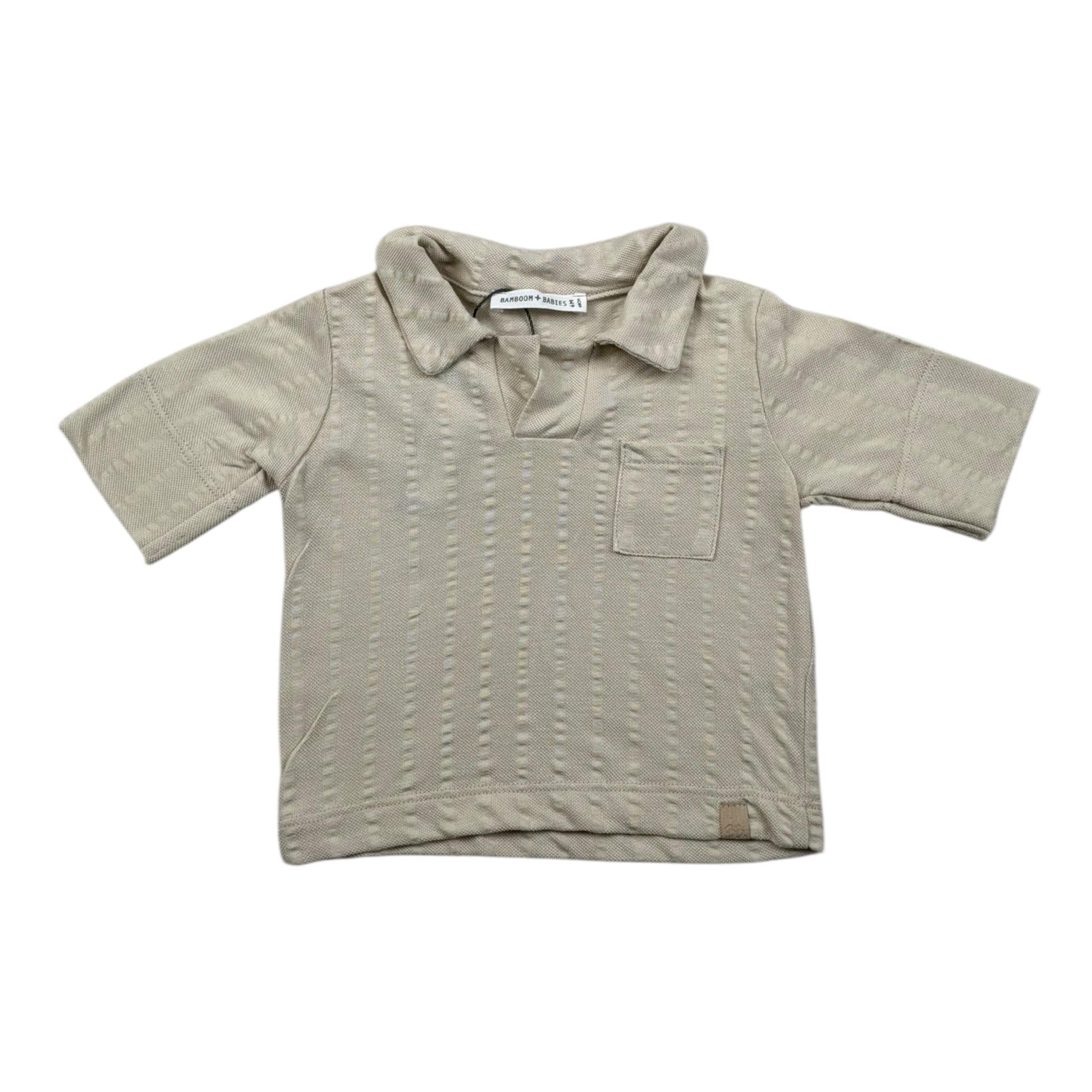 Bamboom+Babies Polo Mezza Manica Tinta Unita per Neonato 885 BEIGE BAMBOOM+BABIES 