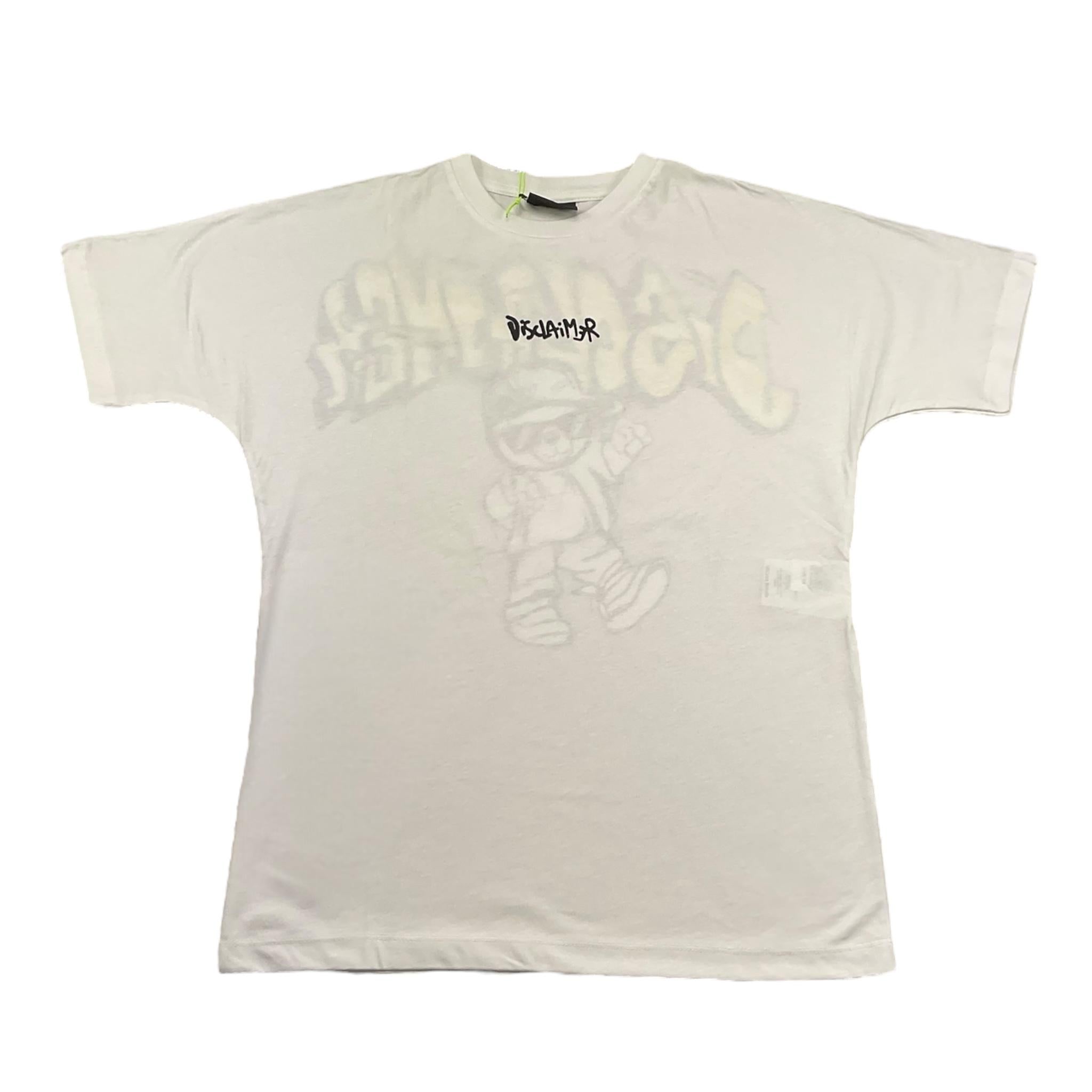Disclaimer T-Shirt Girocollo Tinta Unita con Stampa per Bambino 25EDK58437 BIANCO DISCLAIMER 