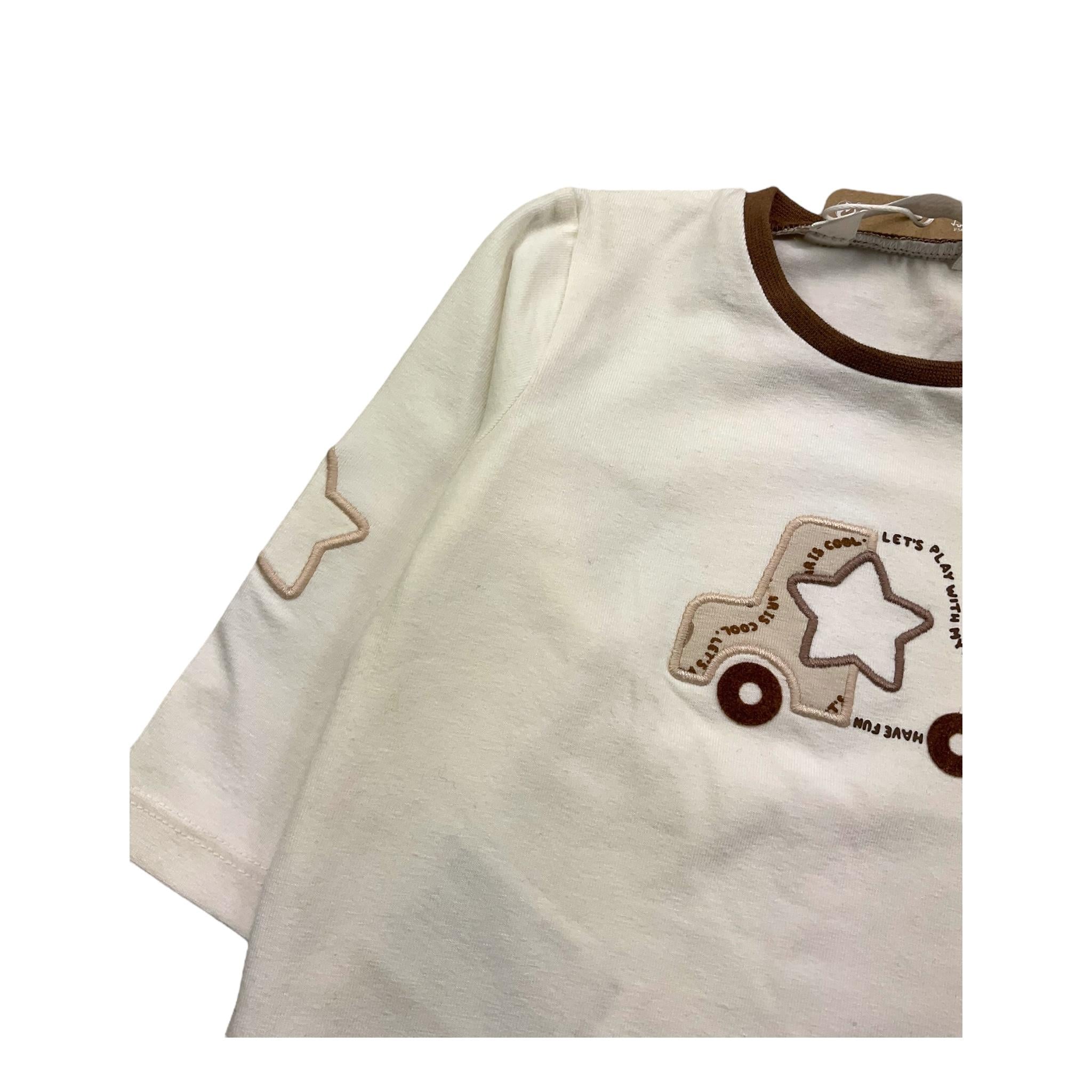 MAYORAL set 2 shirt bicolore con stampe Bianco/beige per Neonato 2029X BIANCO/BEIGE MAYORAL 