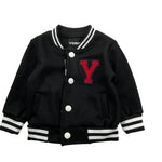 YOSHII giubbino modello college tinta unita con stampa Nero per Neonata YSH015 NERO YOSHII 