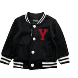 YOSHII giubbino modello college tinta unita con stampa Nero per Neonata YSH015 NERO YOSHII 