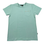 Daniele Alessandrini T-Shirt Girocollo Tinta Unita con Taschino per Bambino 1236M00007 VERDE DANIELE ALESSANDRINI 